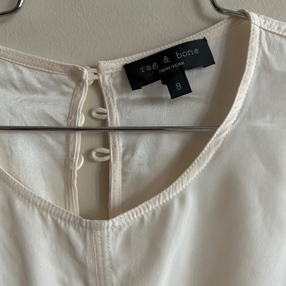 Rag & Bone Maris Charmeuse Silk Tee - Size 8 - Picture 4 of 10